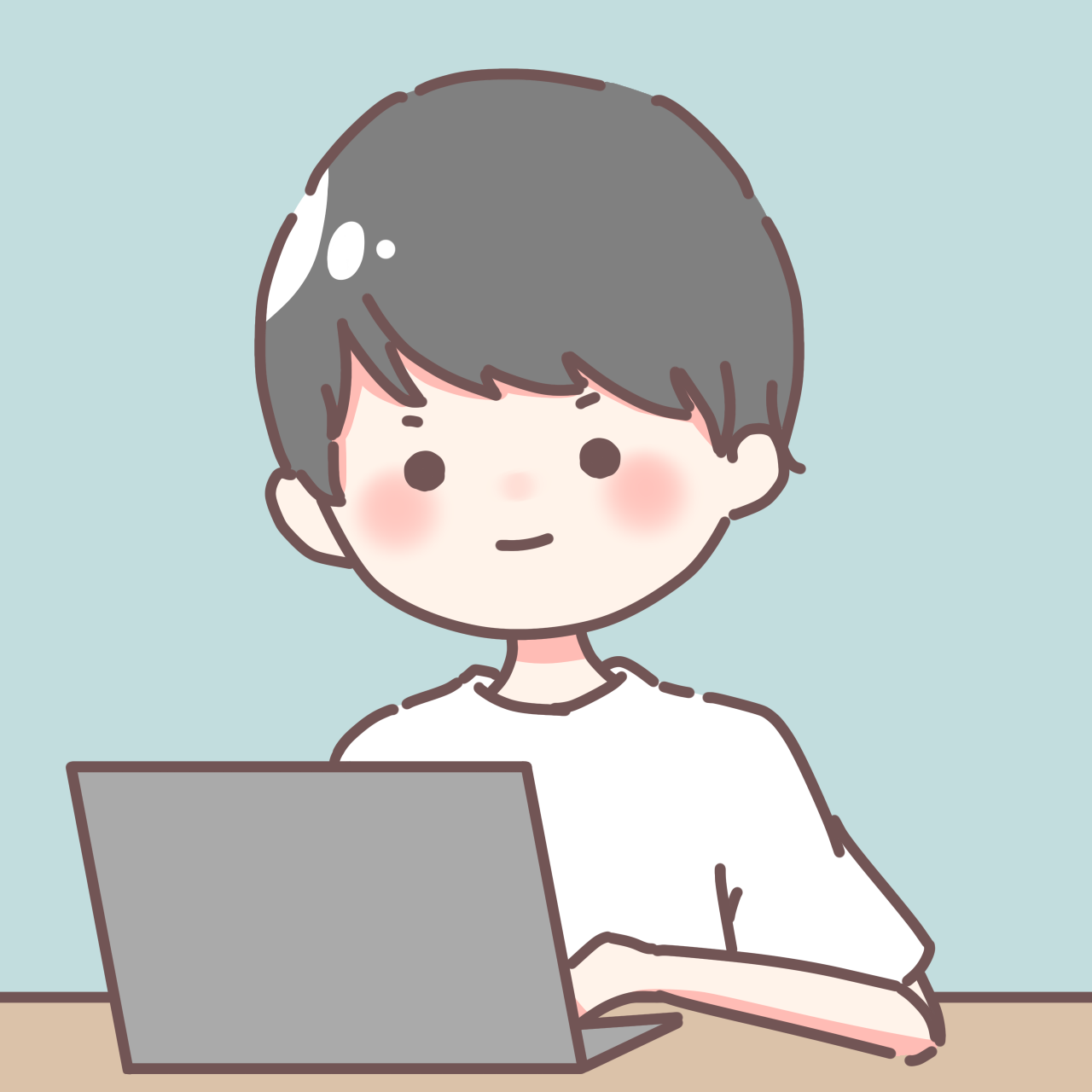 硬式コーディング部部長のイメージイラスト